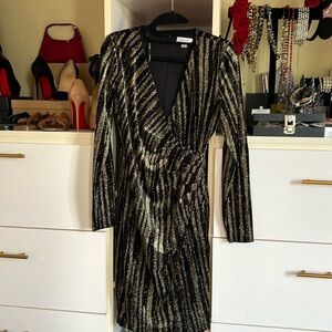 Black and gold dress